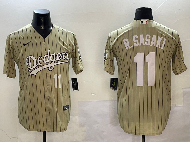 Men Los Angeles Dodgers 11 R Sasaki cream 2025 MLB nike jersey style 17